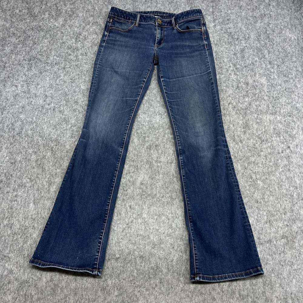 Banana Republic Jeans Womens 28 Blue Bootcut Low Rise Stretch Denim Medium Wash